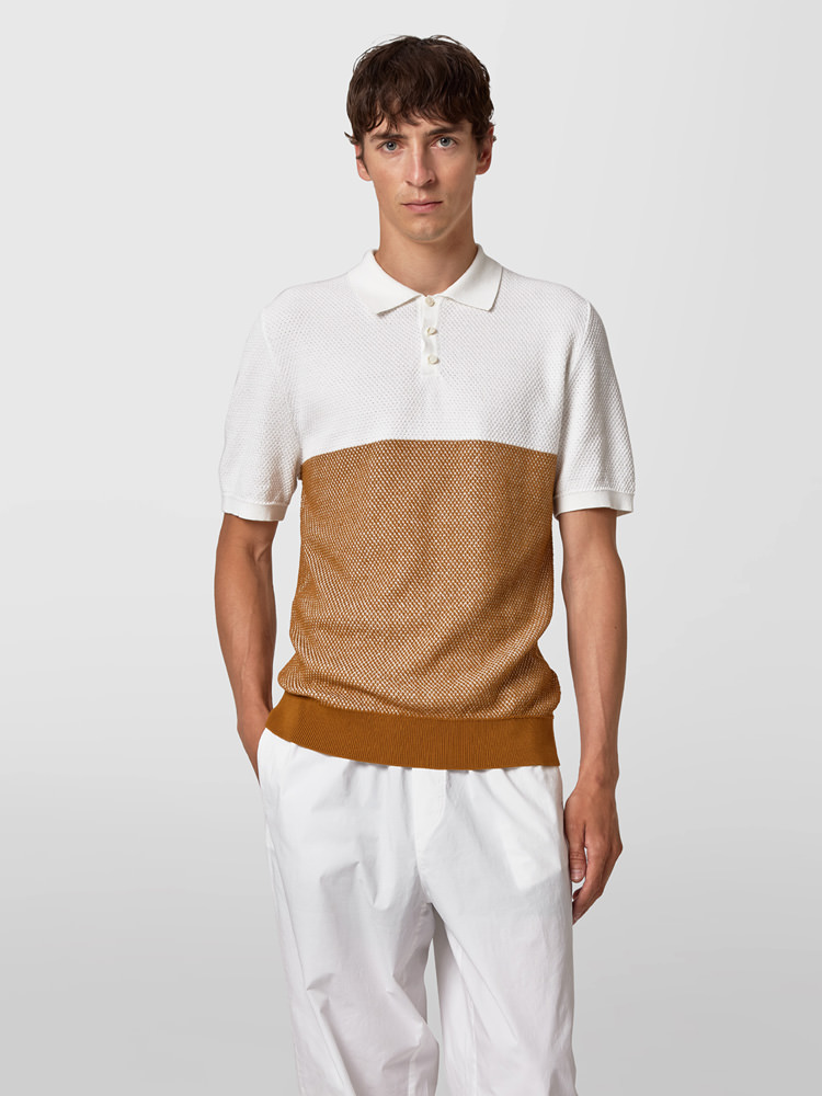 Alpha-Studio Men's Cotton Polo Blue