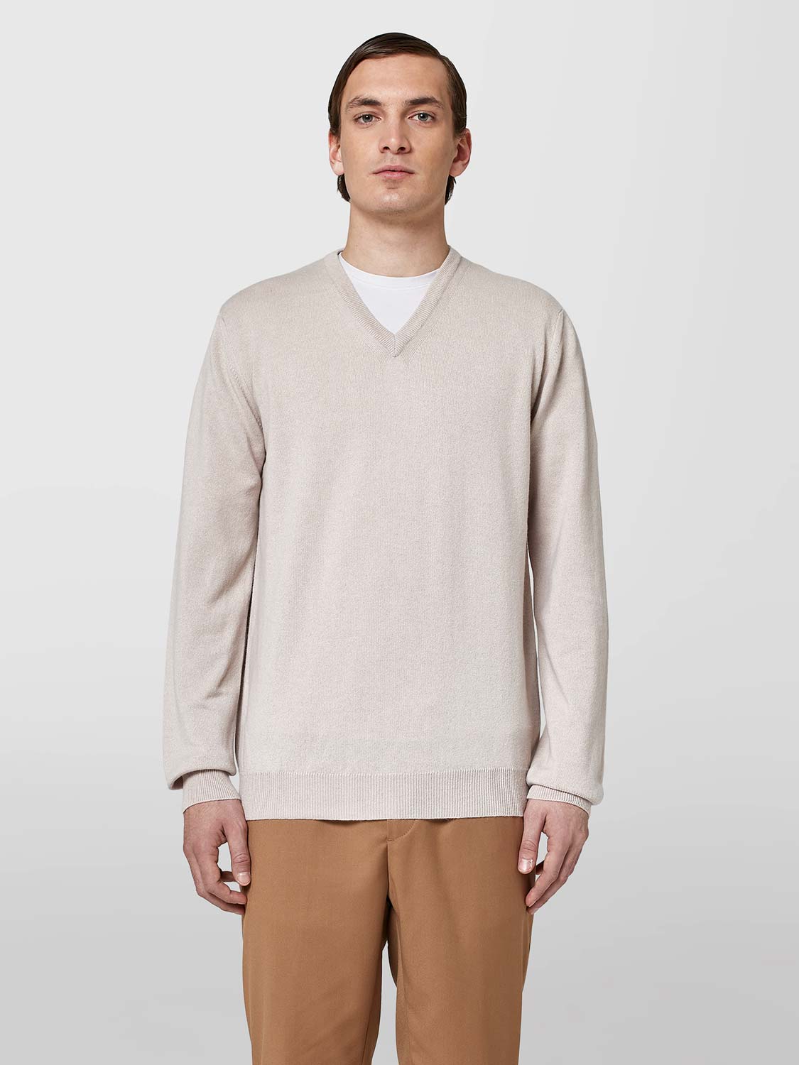 Gilet Uomo Alloaone Scollo A V In Maglia Morbida – Misto Cashmere, Senza Maniche, Perfetto Per Ufficio E Tempo Libero - 4