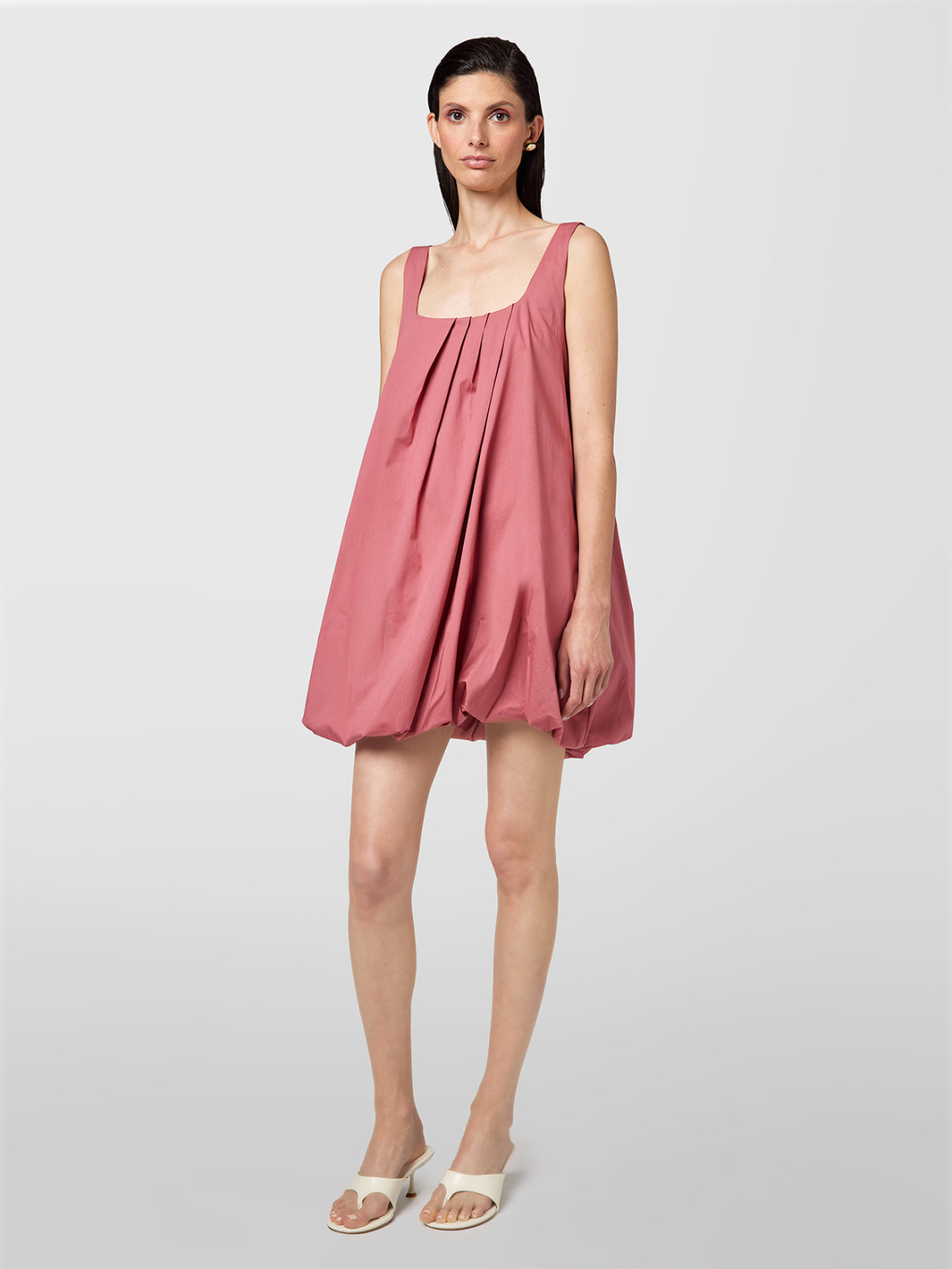 ALPHA STUDIO: PUFFED TAFFETA DRESS