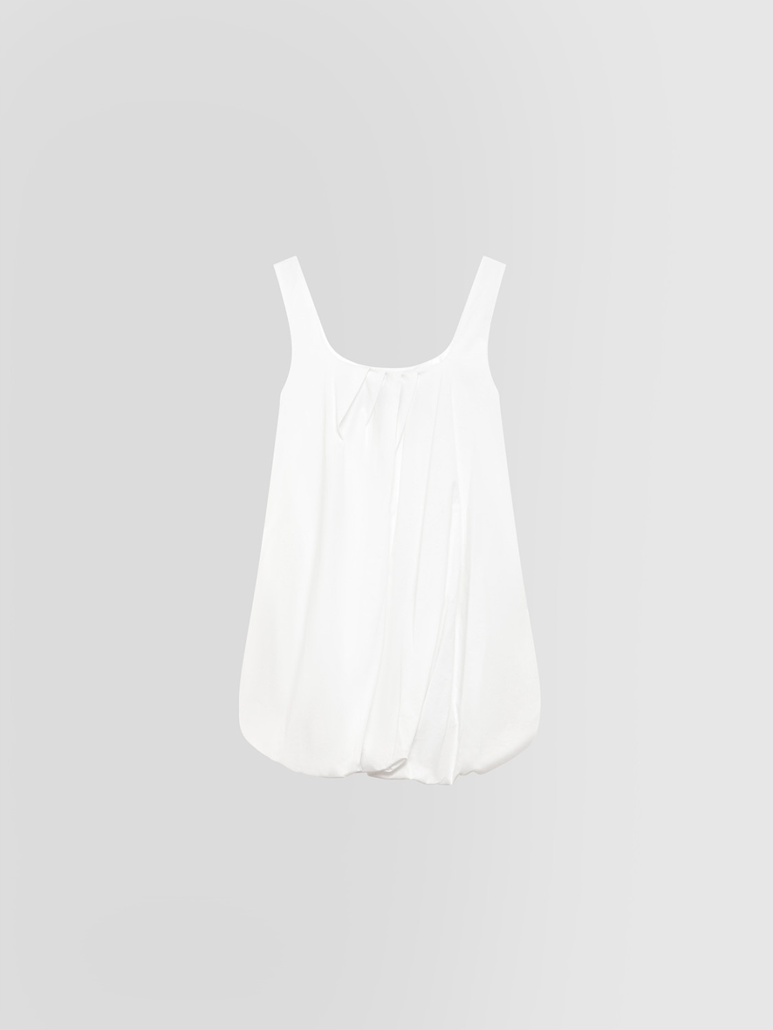 ALPHA STUDIO: DRESS IN CRINKLED POPLIN BALLON SHAPE