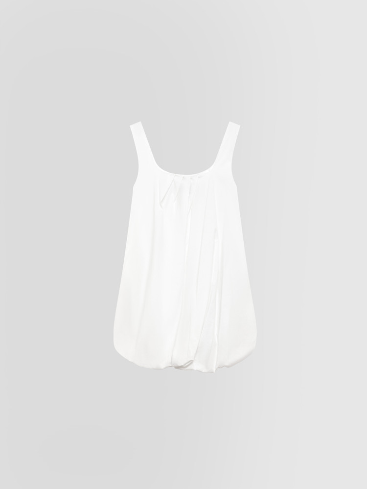 ABITO A PALLONCINO IN POPELINE INCRESPATO