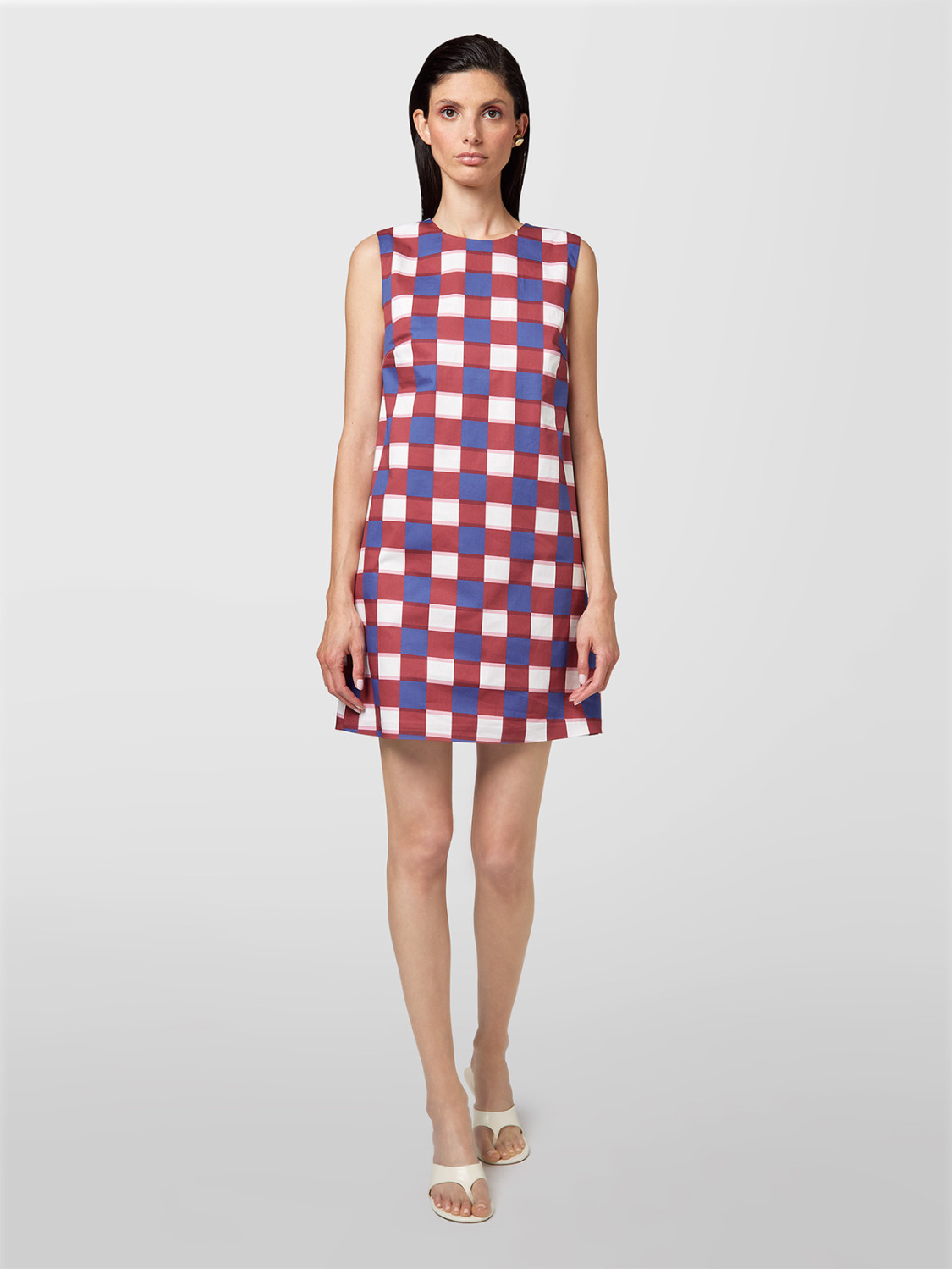 ALPHA STUDIO: CHECK SHORT DRESS