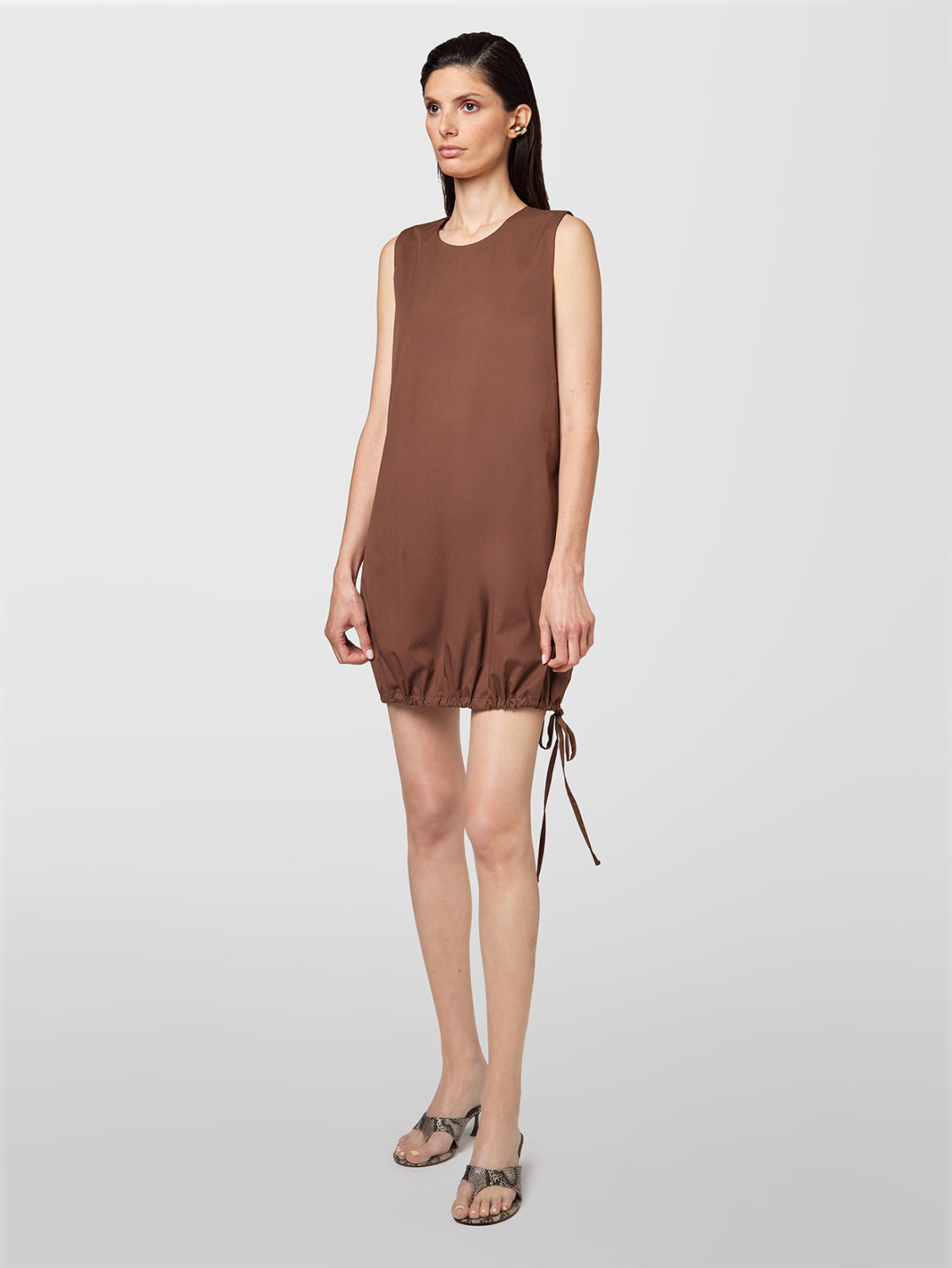 ALPHA STUDIO: SHORT DRESS IN TECHNICAL COTTON