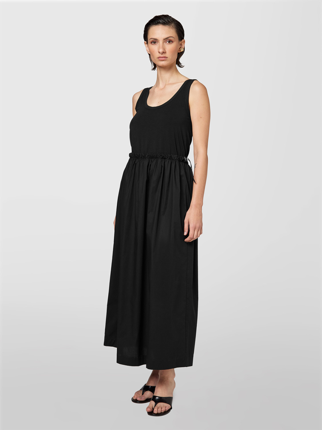 ALPHA STUDIO: VESTIDO DE CUELLO REDONDO NEW SHAPES