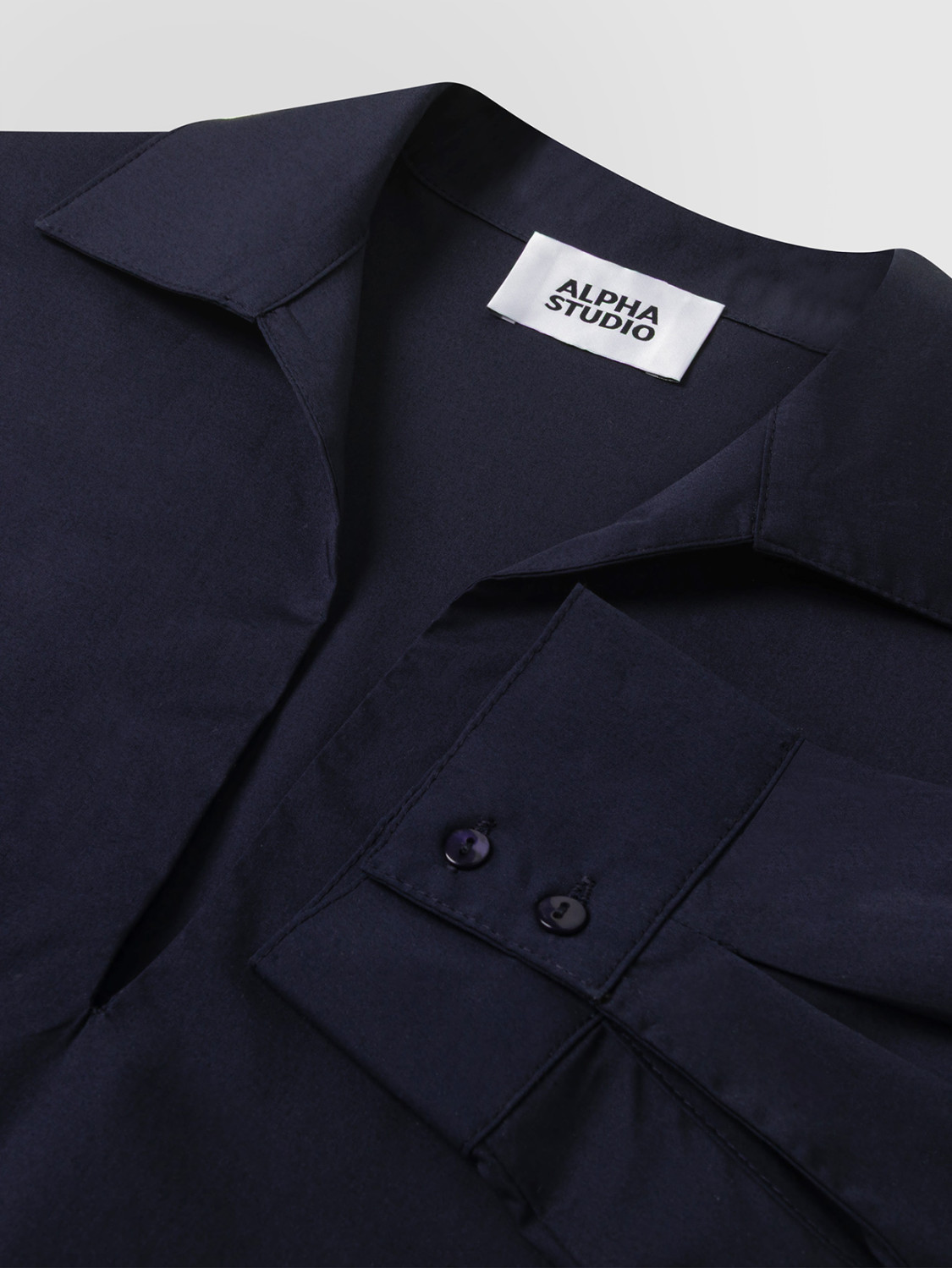 ALPHA STUDIO: POLO DRESS IN POPLIN