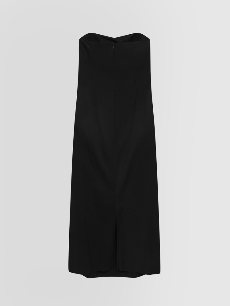 HEART NECKLINE DRESS IN TECHNICAL COTTON