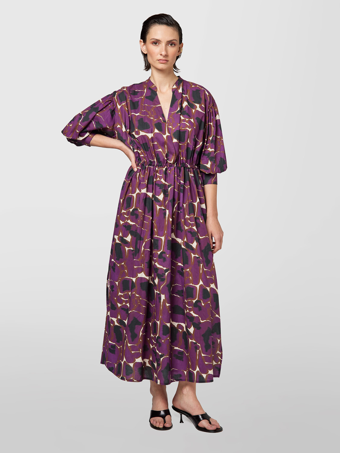 ALPHA STUDIO: ETHNIC PRINT DRESS