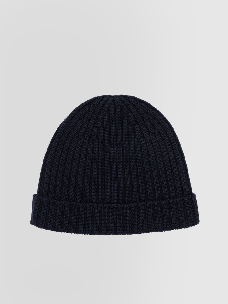 CAP IN RIBBED MERINO WOOL