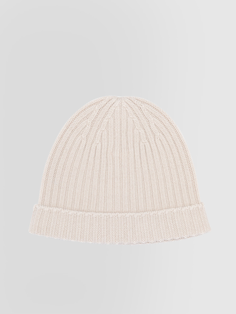 CAP IN RIBBED MERINO WOOL