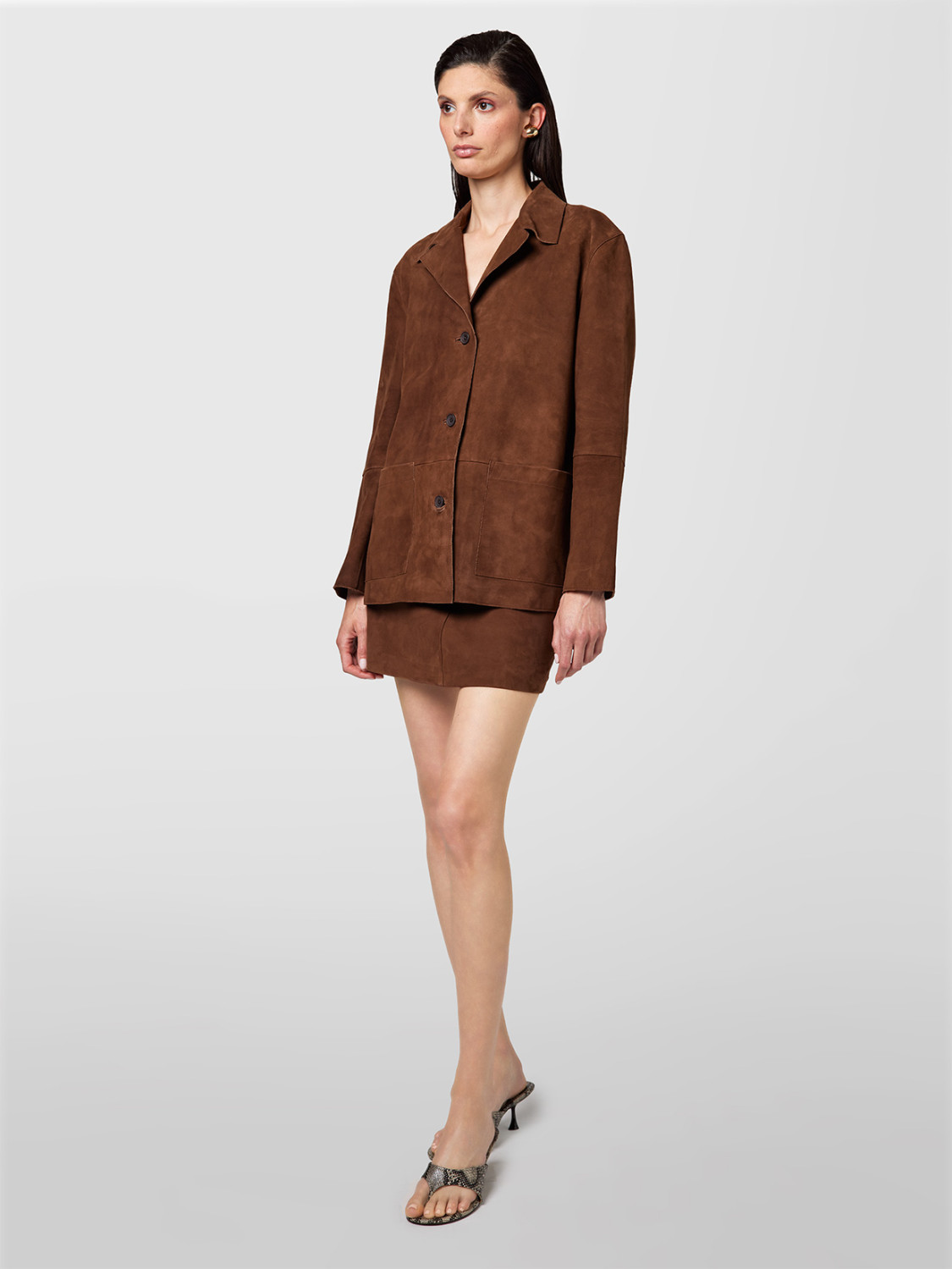 ALPHA STUDIO: BLAZER IN SUEDE