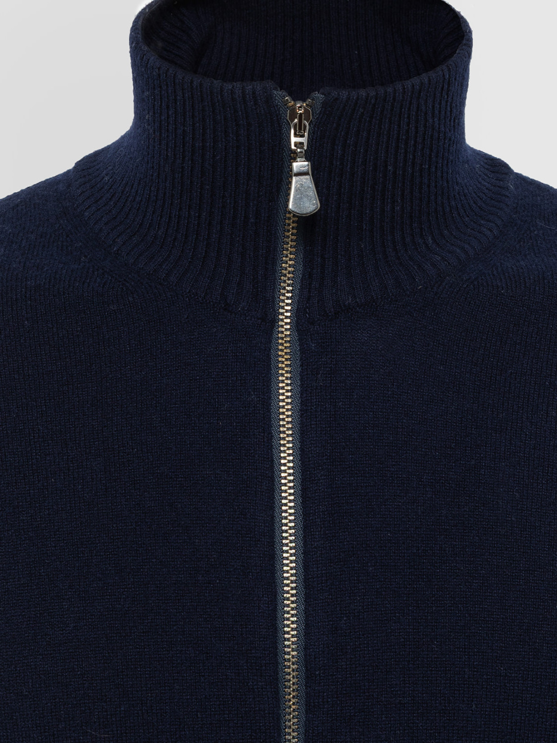 ALPHA STUDIO: BASIC BLOUSON IN CASHMERE WITH ZIP