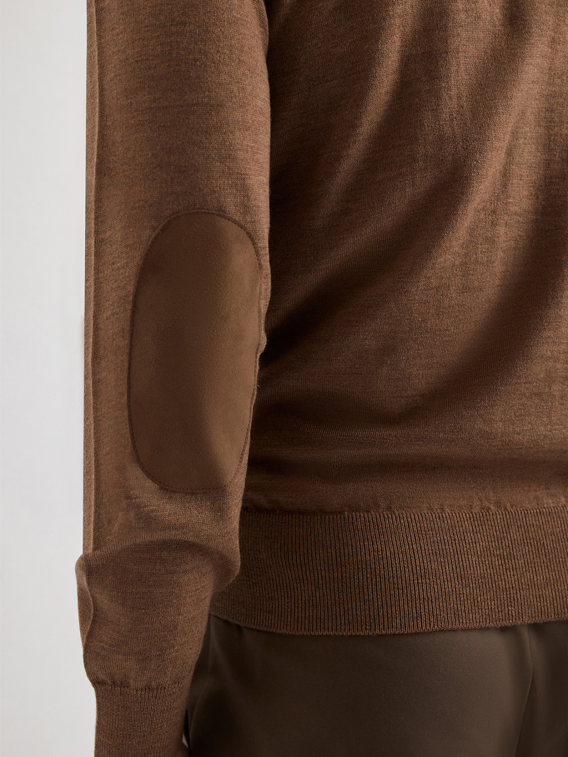 ALPHA STUDIO: BLOUSON CON BOTONES Y CODERAS EN LANA MERINO