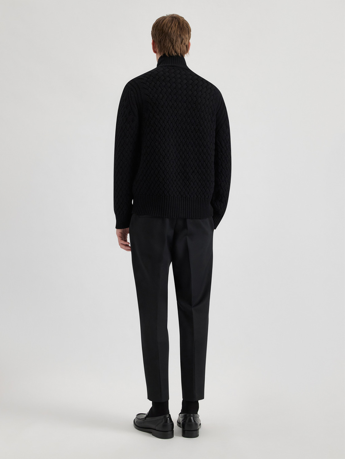 ALPHA STUDIO: BLOUSON PUNTO INTRECCIATO IN MERINOS
