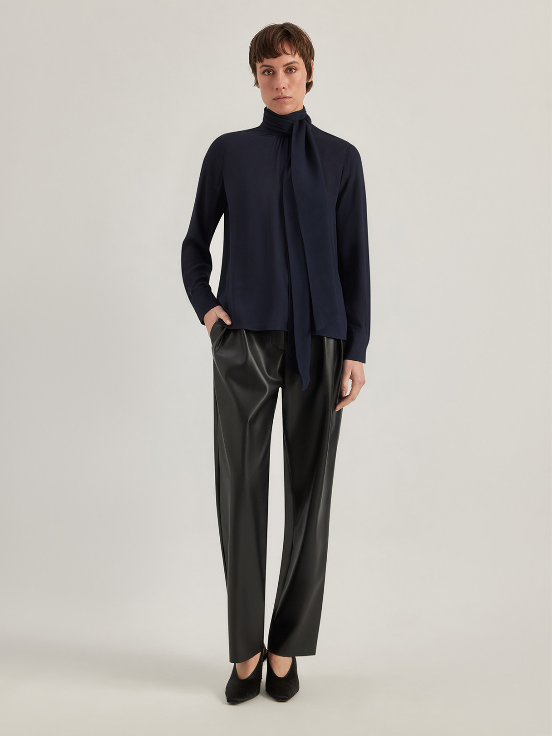 ALPHA STUDIO: BLUSA DE GEORGETTE EN VISCOSA