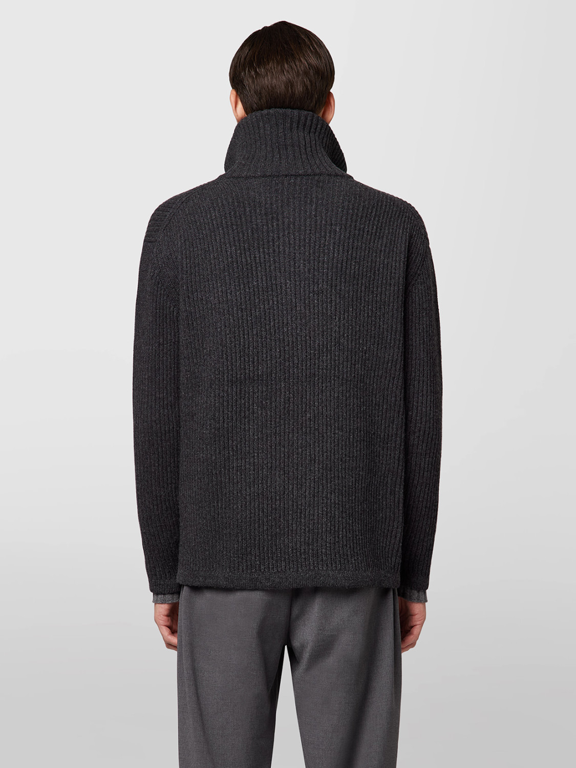 ALPHA STUDIO: BOMBER JACKET IN WOOL AND CASHMERE