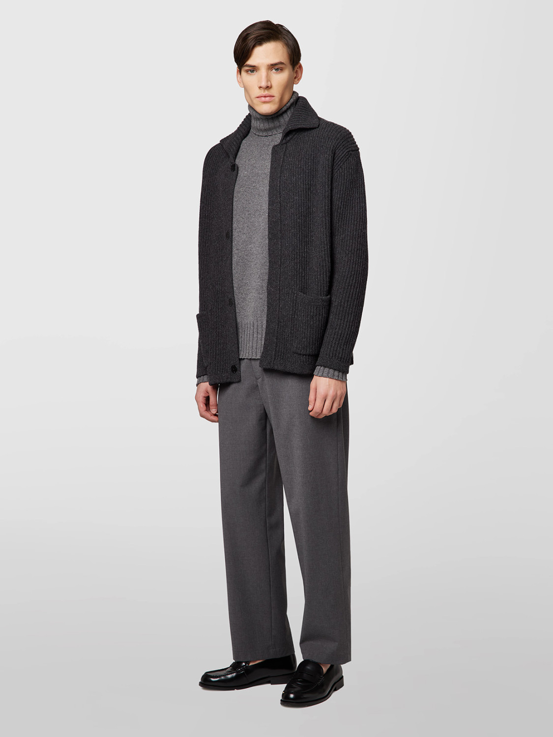 ALPHA STUDIO: BOMBER JACKET IN WOOL AND CASHMERE