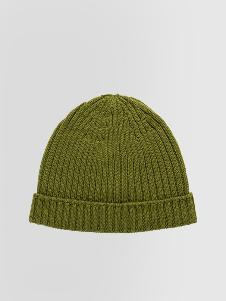CAP IN RIBBED MERINO WOOL