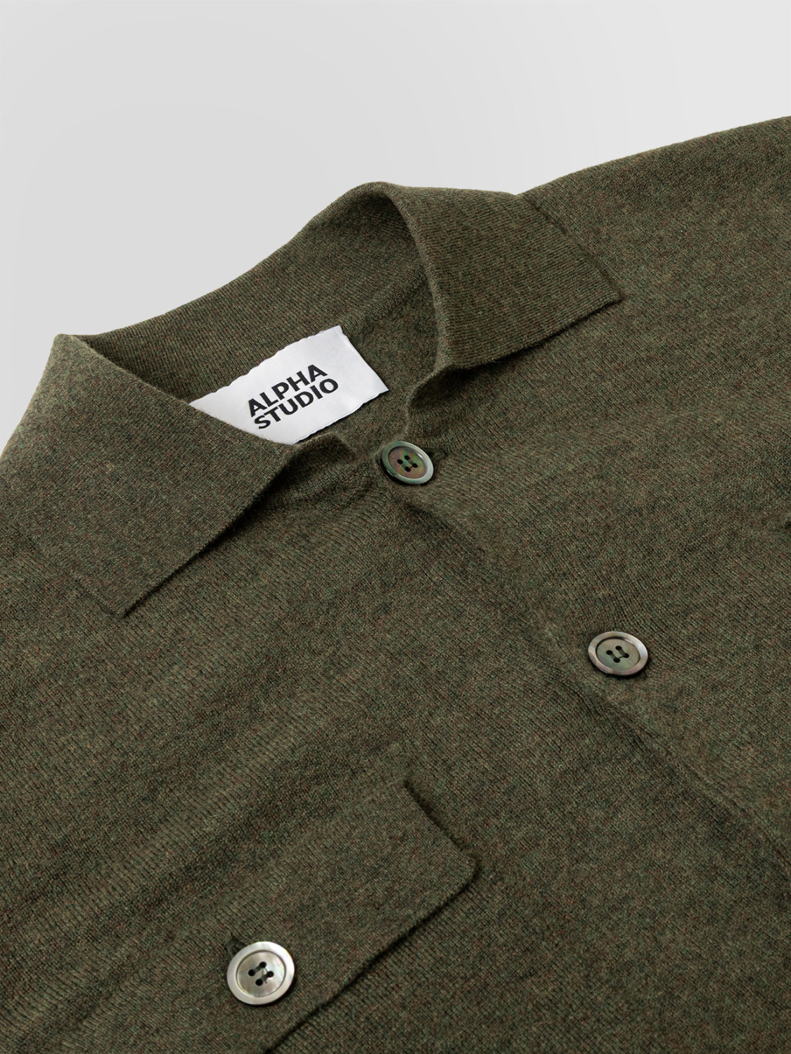 ALPHA STUDIO: CHEMISE BASIC UNIE EN LAINE GEELONG