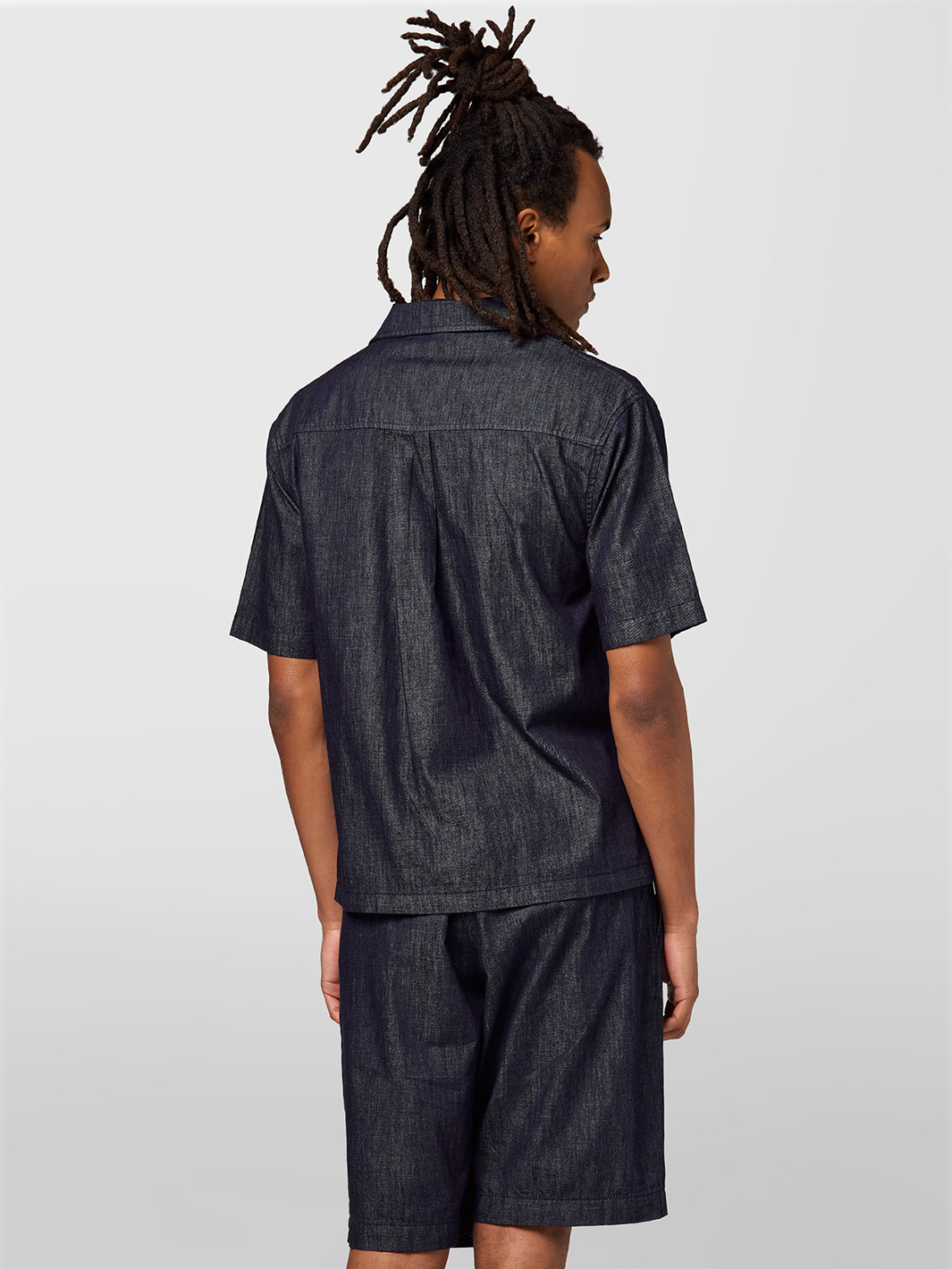 ALPHA STUDIO: CAMICIA BOWLING CHAMBRAY