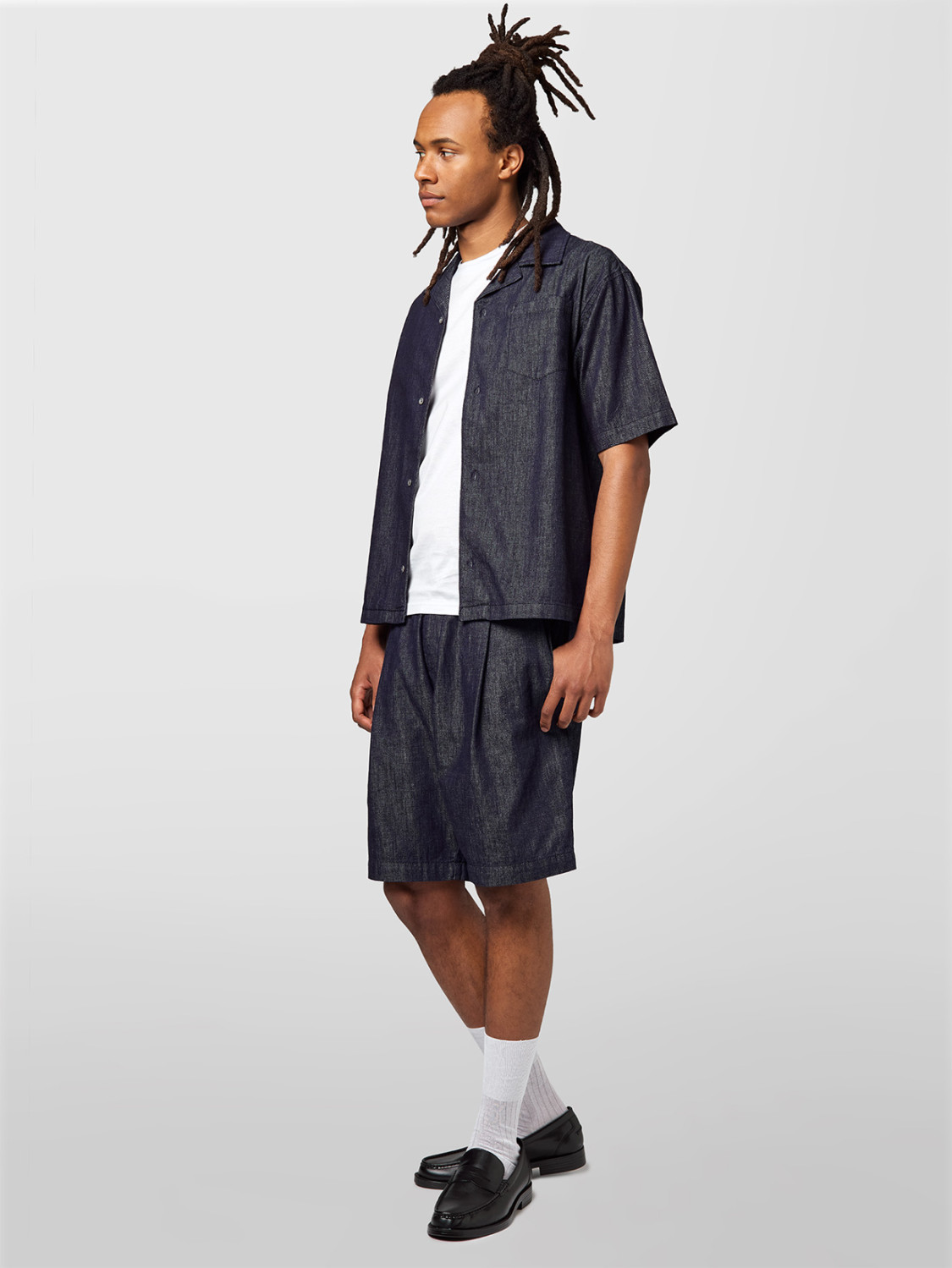 ALPHA STUDIO: CAMICIA BOWLING CHAMBRAY