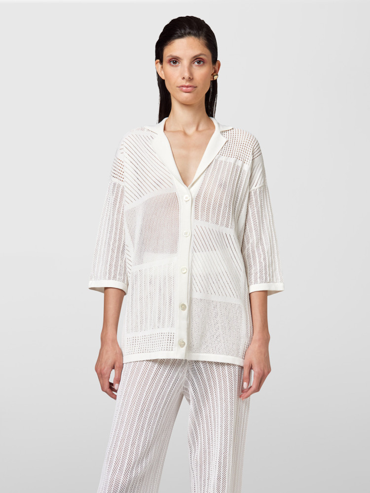 CHEMISE EN COTON TECHNIQUE PERFORÉE