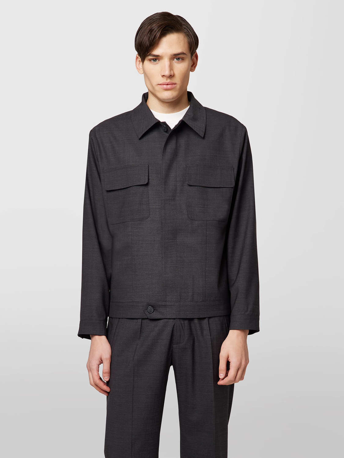 ALPHA STUDIO: CAMICIA IN FRESCO LANA