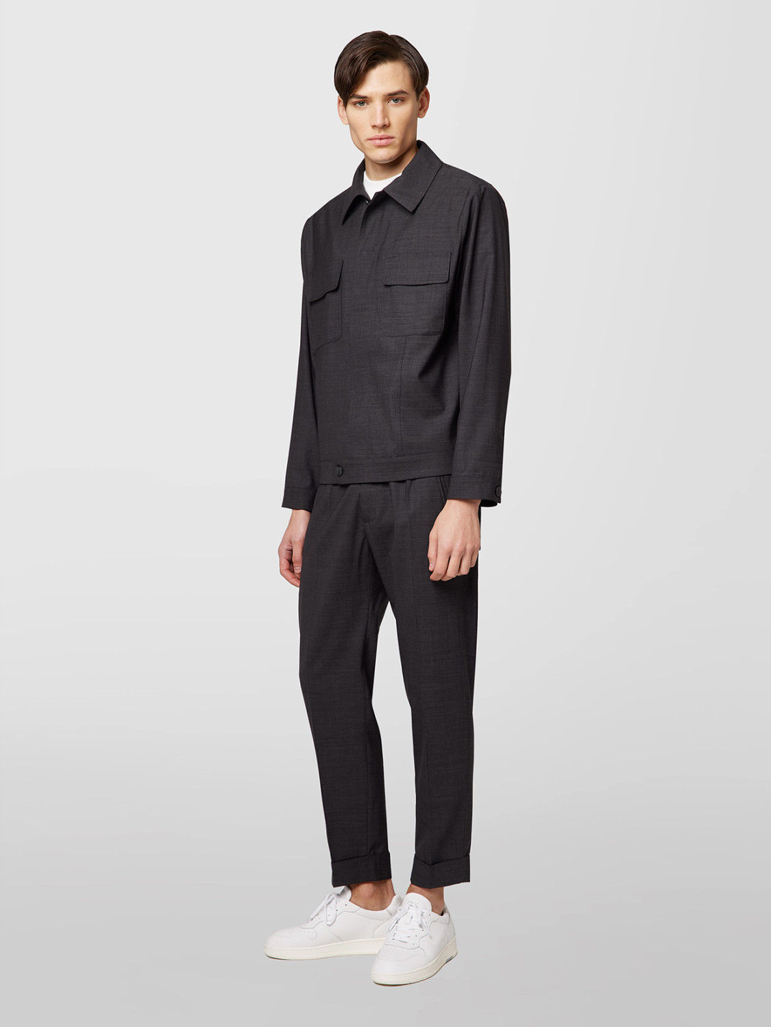 ALPHA STUDIO: CAMICIA IN FRESCO LANA