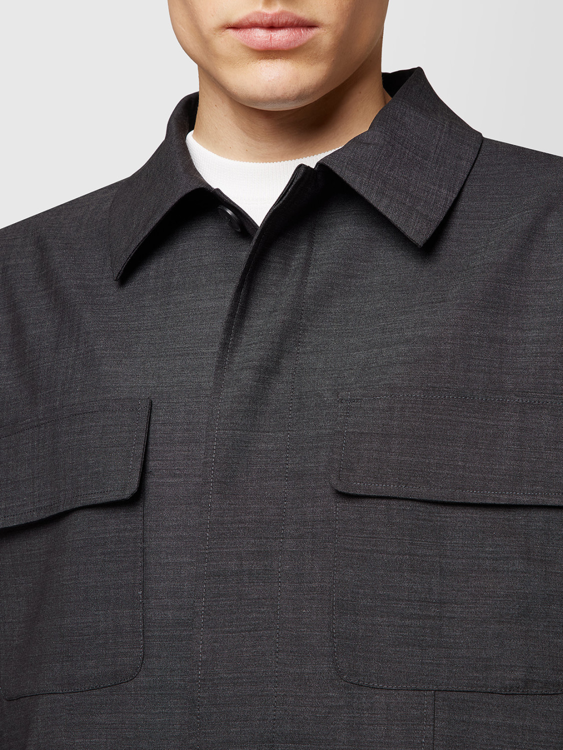 ALPHA STUDIO: CAMICIA IN FRESCO LANA