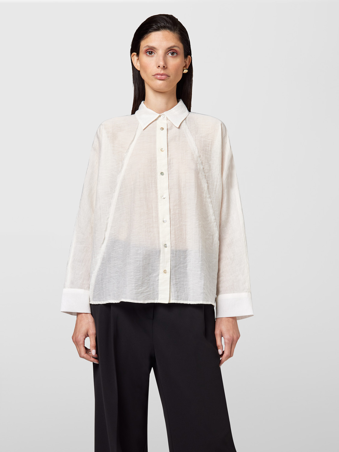 ALPHA STUDIO: CAMISA DE MUSLÍN