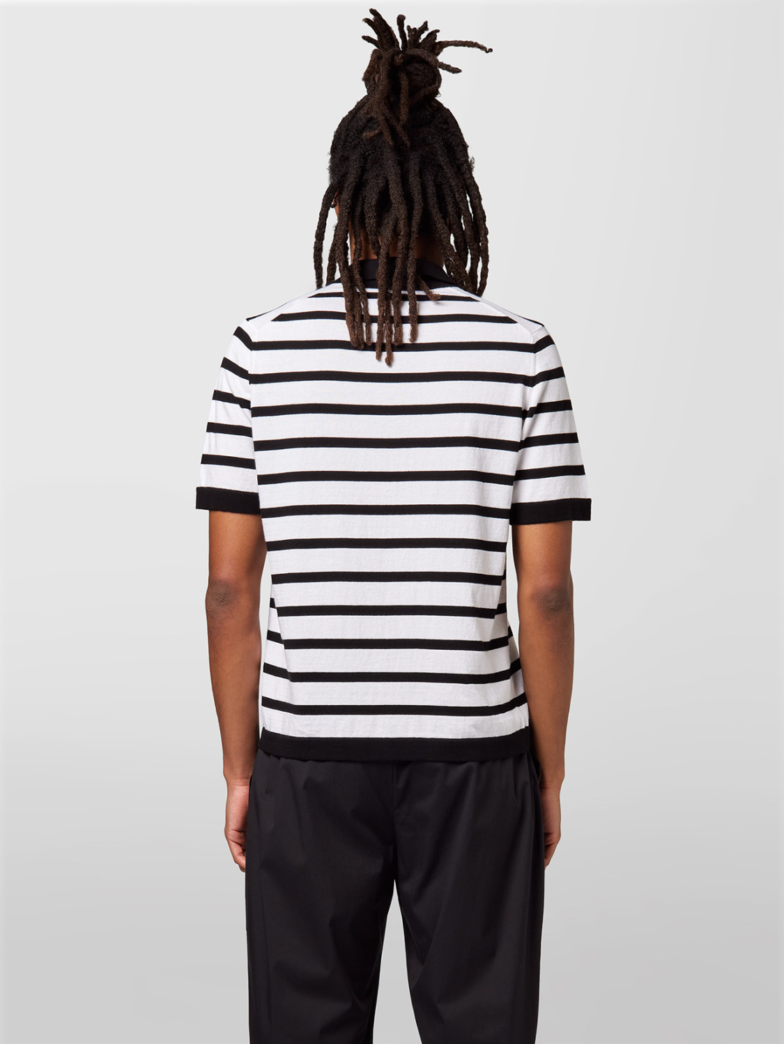 ALPHA STUDIO: STRIPED MIX SHIRT