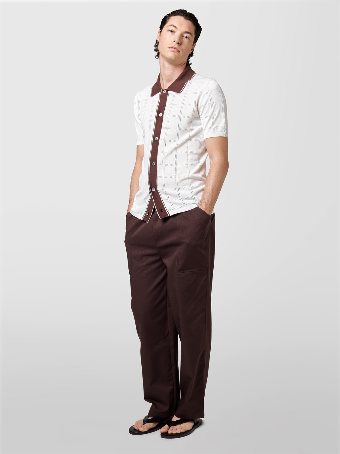 ALPHA STUDIO: CAMISA PERFORADA