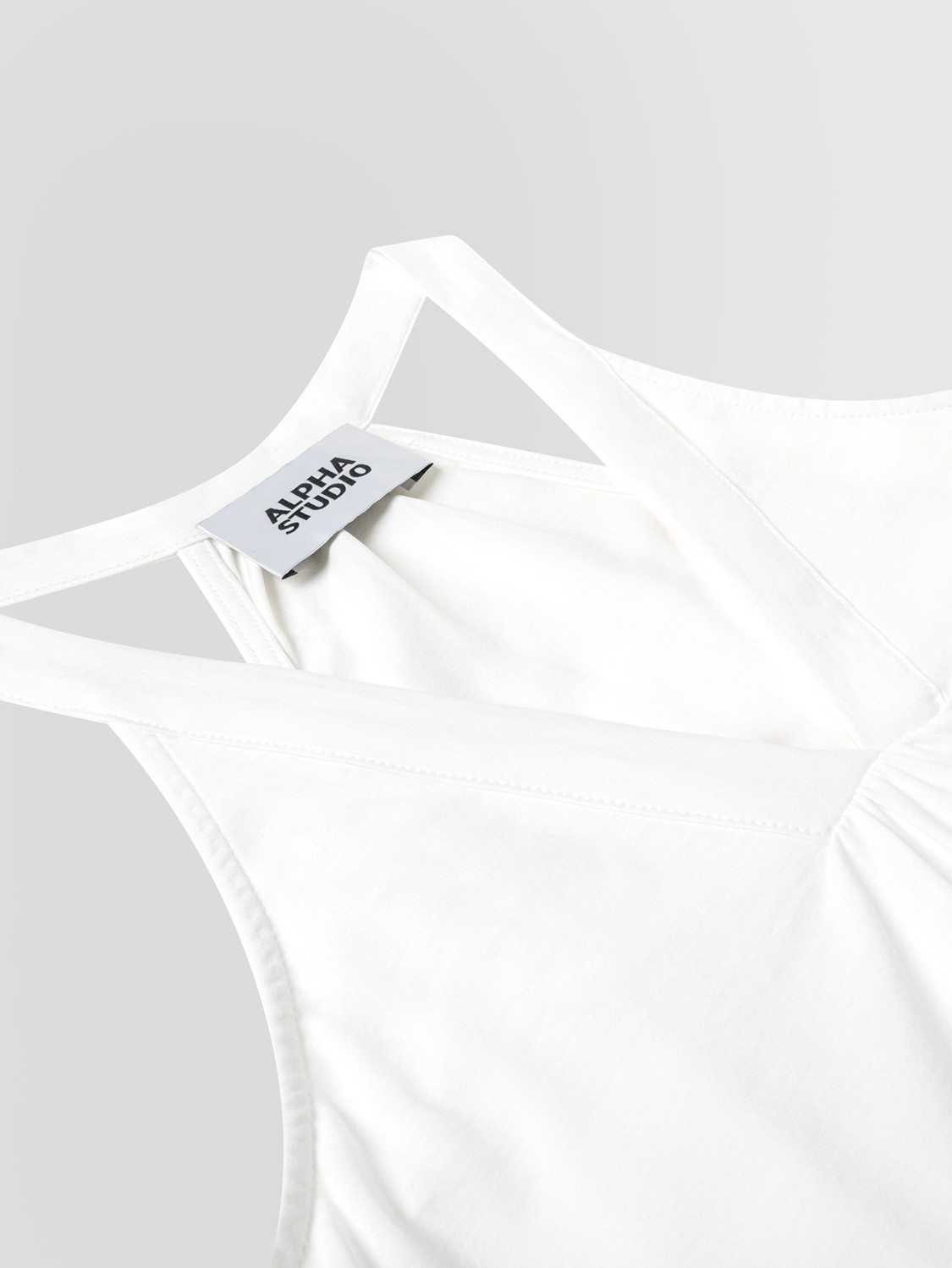 ALPHA STUDIO: STRETCH JERSEY TANK TOP