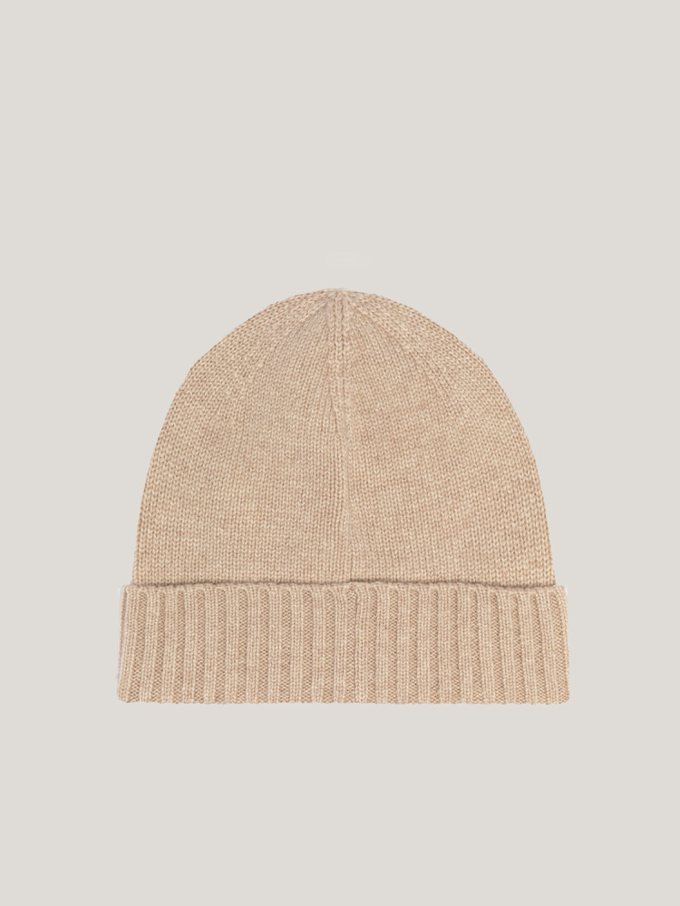 GORRO DE PUNTO LISO EN CACHEMIRA
