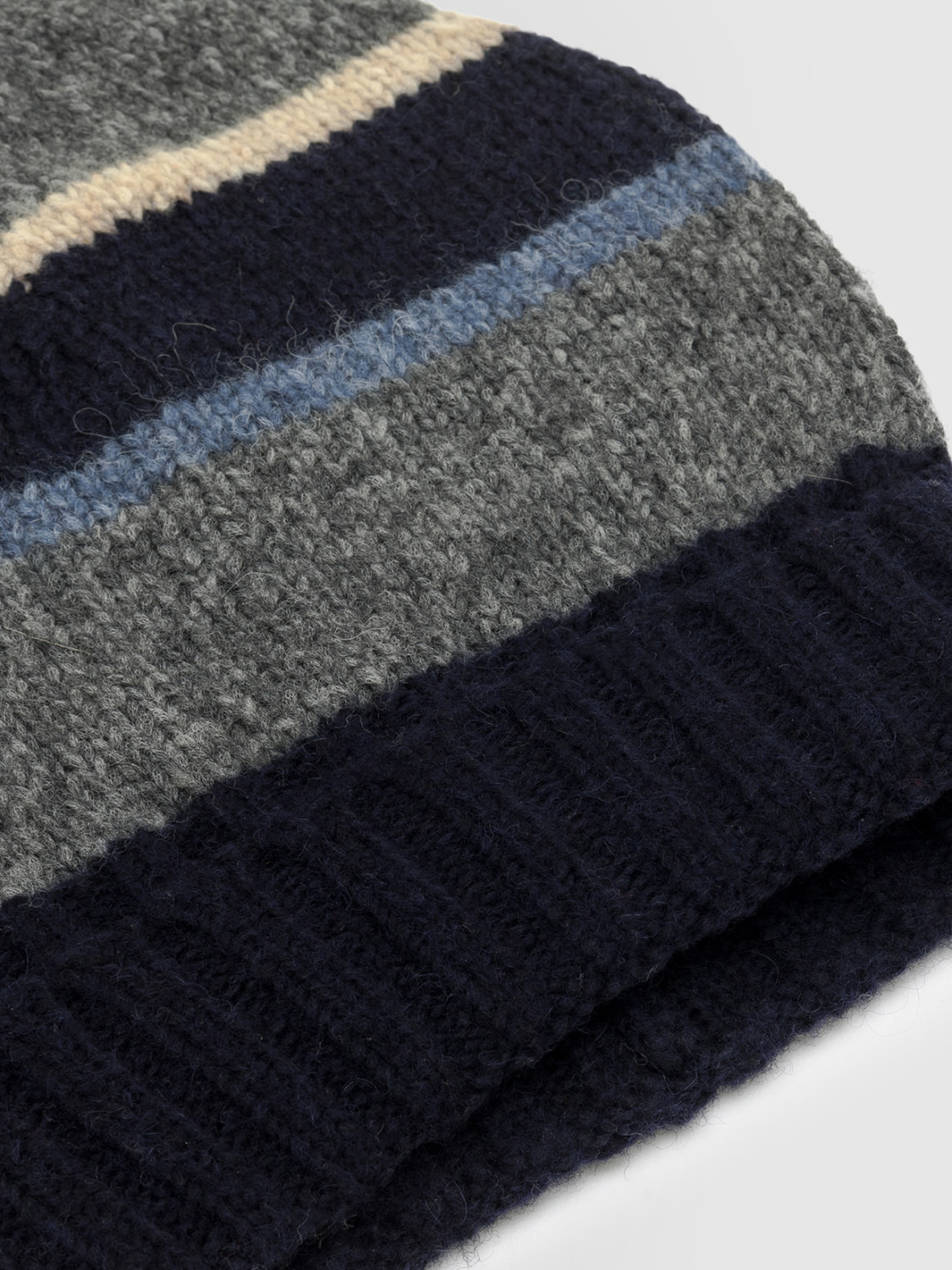 ALPHA STUDIO: STRIPE HAT IN ALPACA