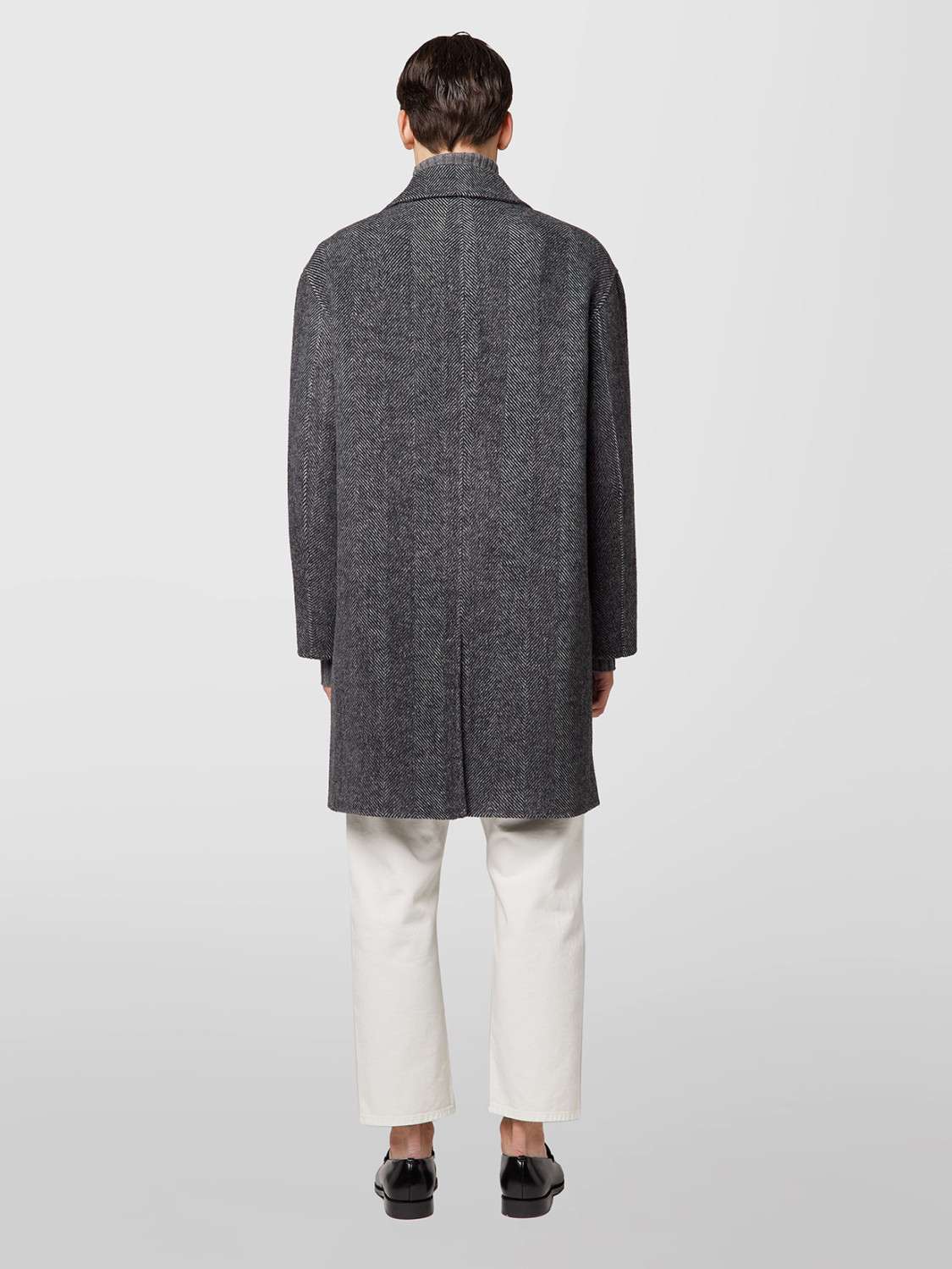 ALPHA STUDIO: COAT DOUBLE CHEVRON