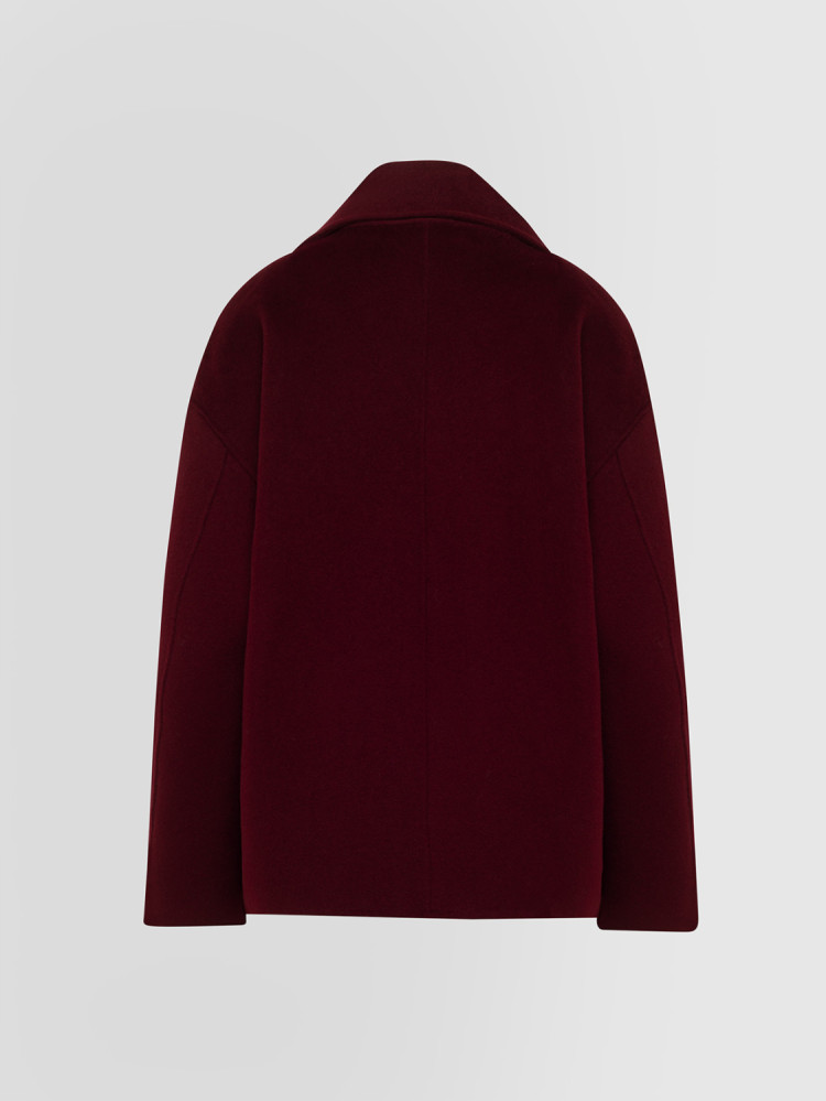 SCARF COLLAR DOUBLE COAT