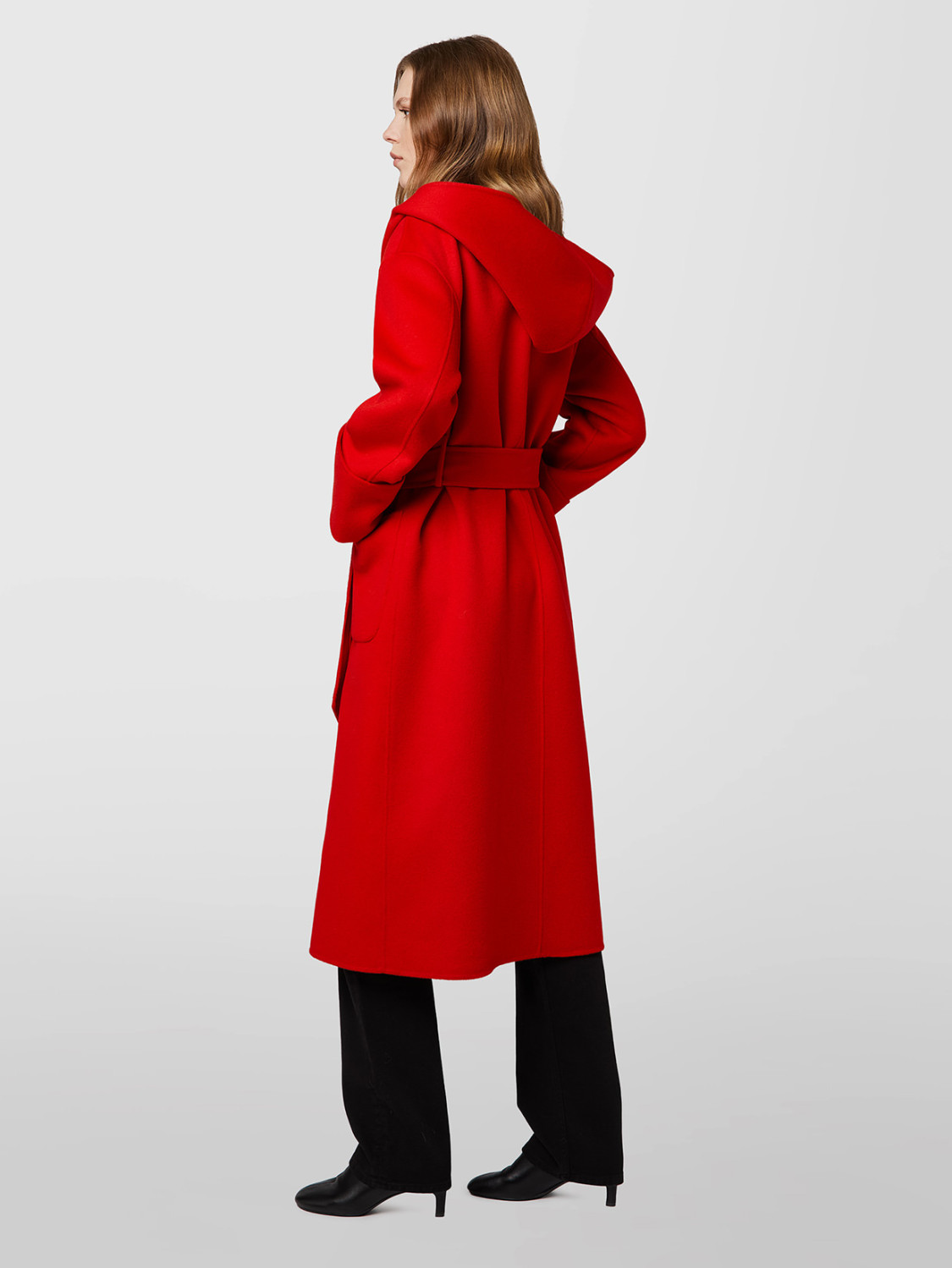 ALPHA STUDIO: CAPPOTTO DOUBLE CON CAPPUCCIO E CINTURA