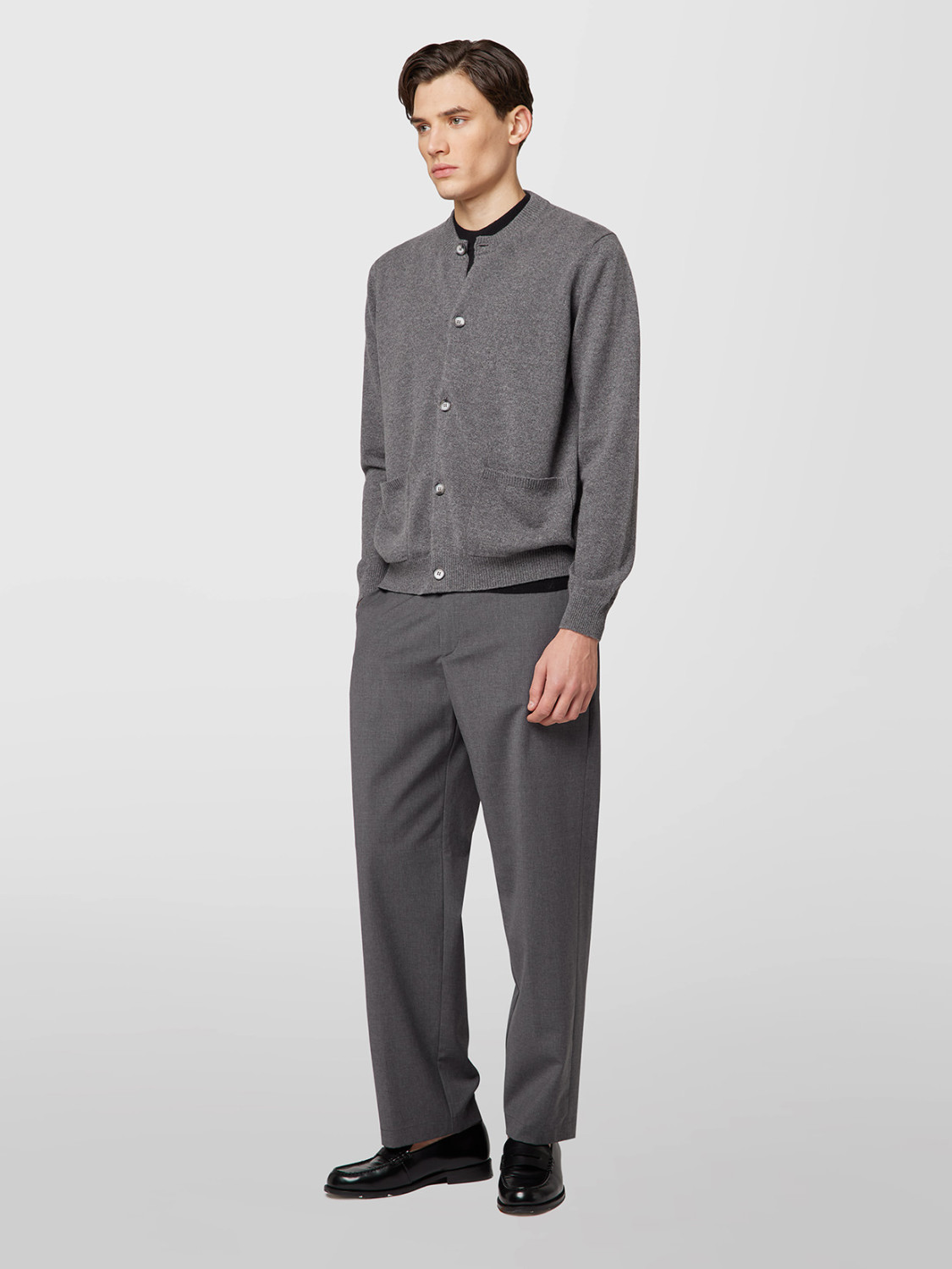 ALPHA STUDIO: CARDIGAN BASIC IN CASHMERE