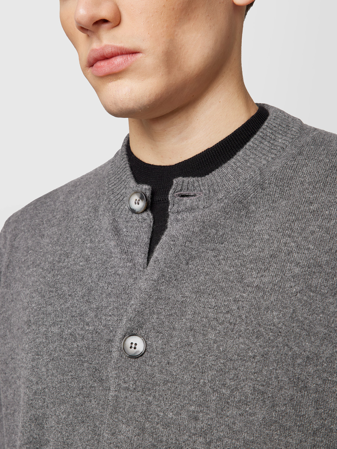 ALPHA STUDIO: CARDIGAN BASIC IN CASHMERE