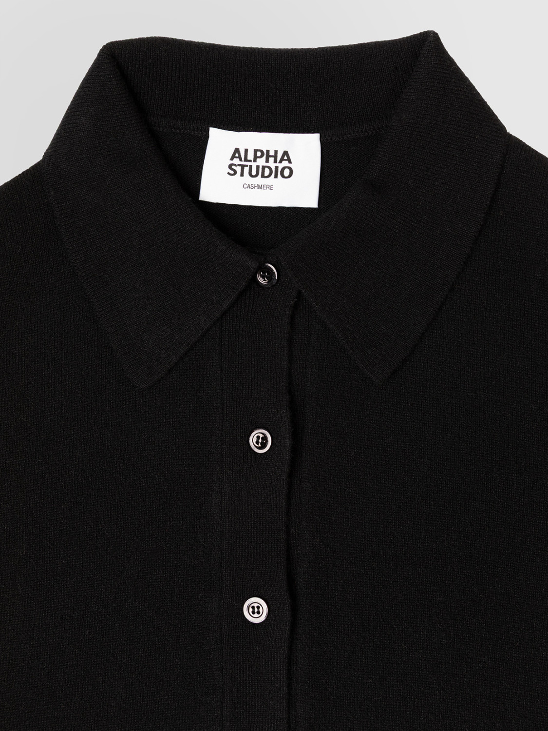 ALPHA STUDIO: SHIRT CARDIGAN IN CASHMERE