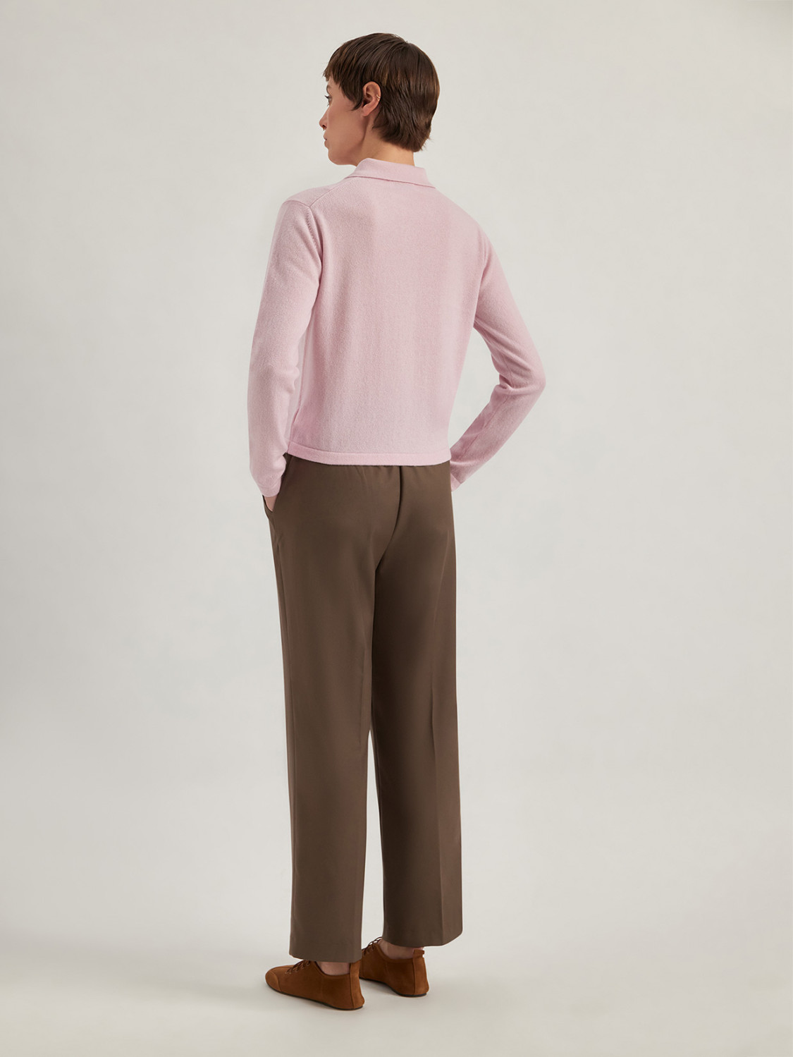 ALPHA STUDIO: SHIRT CARDIGAN IN CASHMERE
