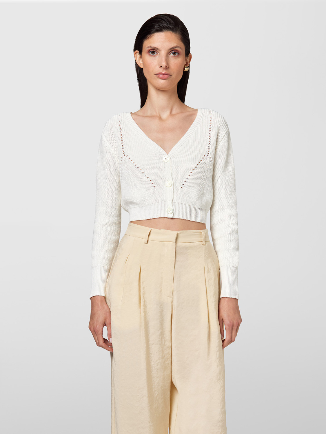 ALPHA STUDIO: CROP CARDIGAN NEW ROMANTIC