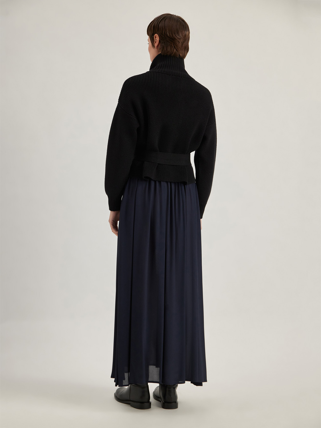 ALPHA STUDIO: CARDIGAN IN MERINO WOOL WITH ZIP