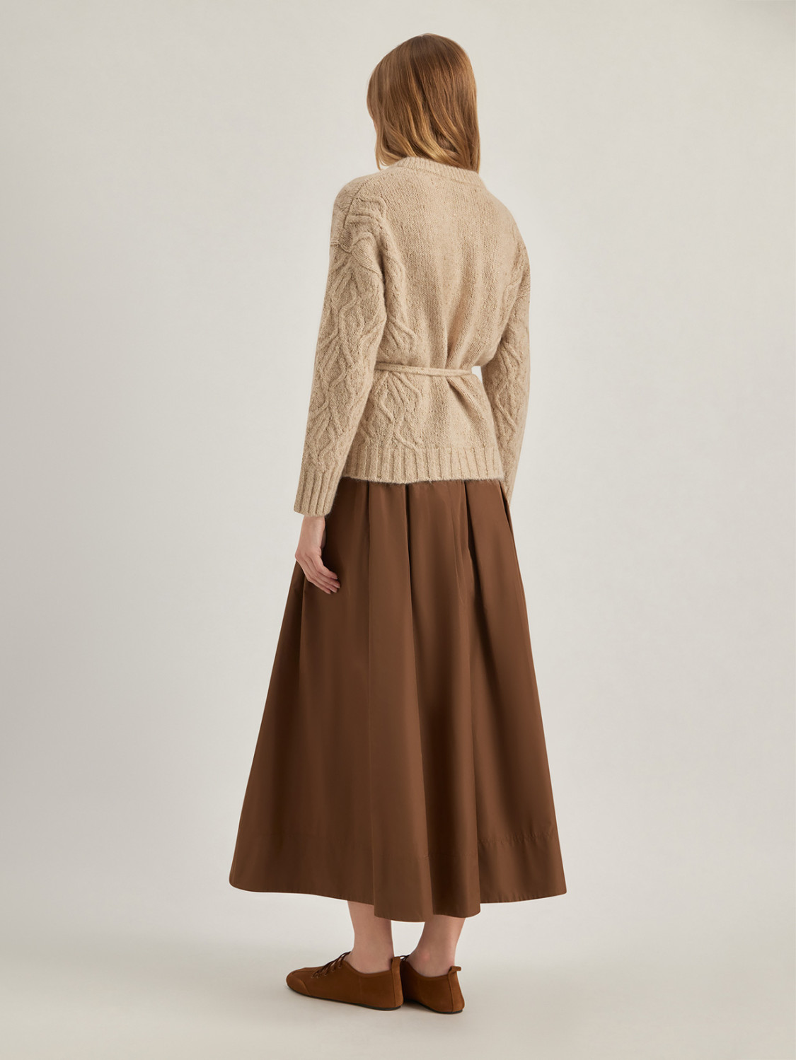 ALPHA STUDIO: METALLIC CARDIGAN IN ALPACA