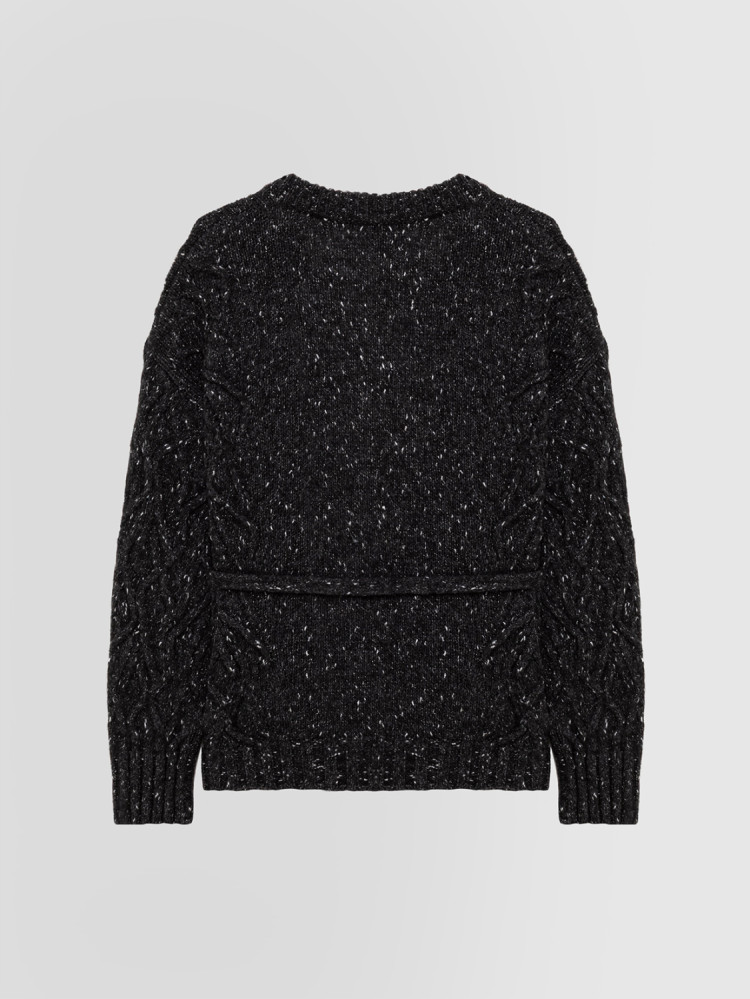 METALLIC CARDIGAN IN ALPACA