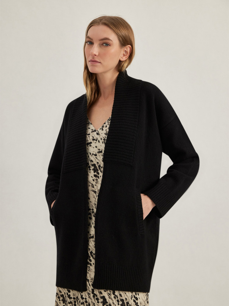 CÁRDIGAN OVERSIZE EN LANA Y CACHEMIRA