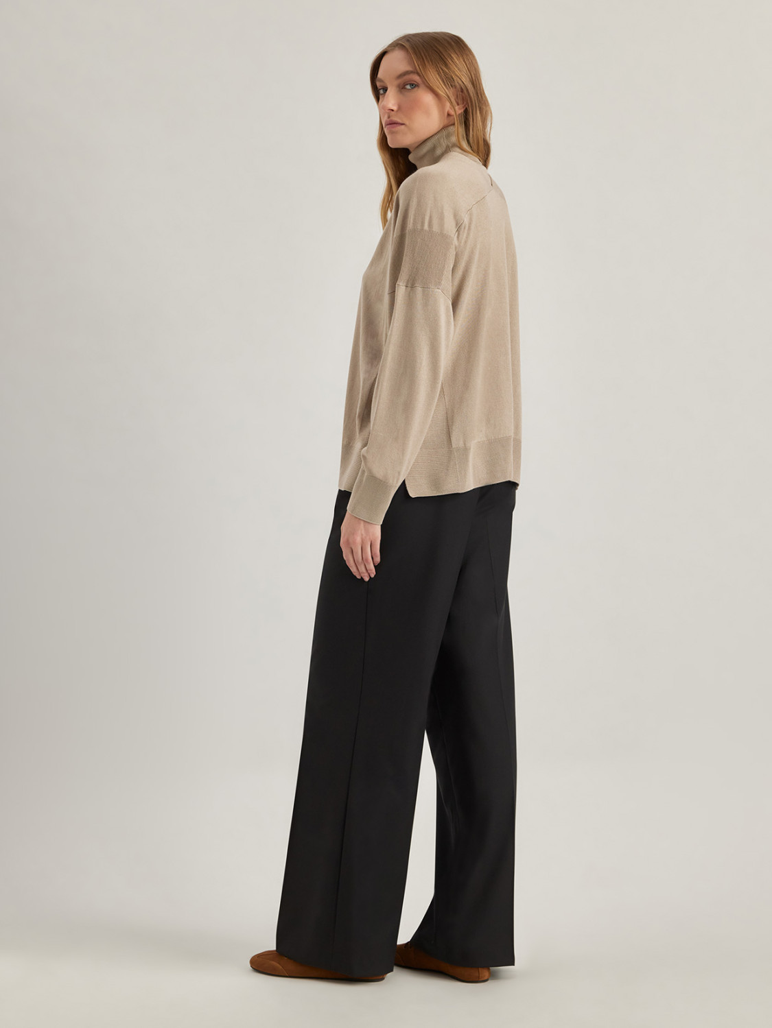 ALPHA STUDIO: CARDIGAN SCIALLATO IN SETA E CASHMERE