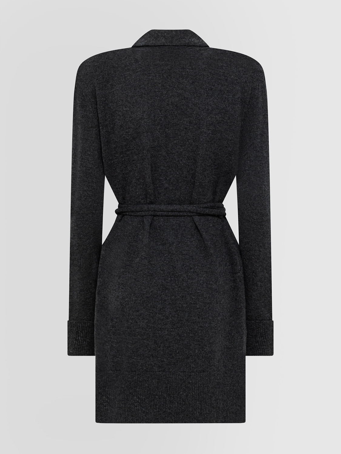 ALPHA STUDIO: SHOULDER PAD CARDIGAN WITH BELT