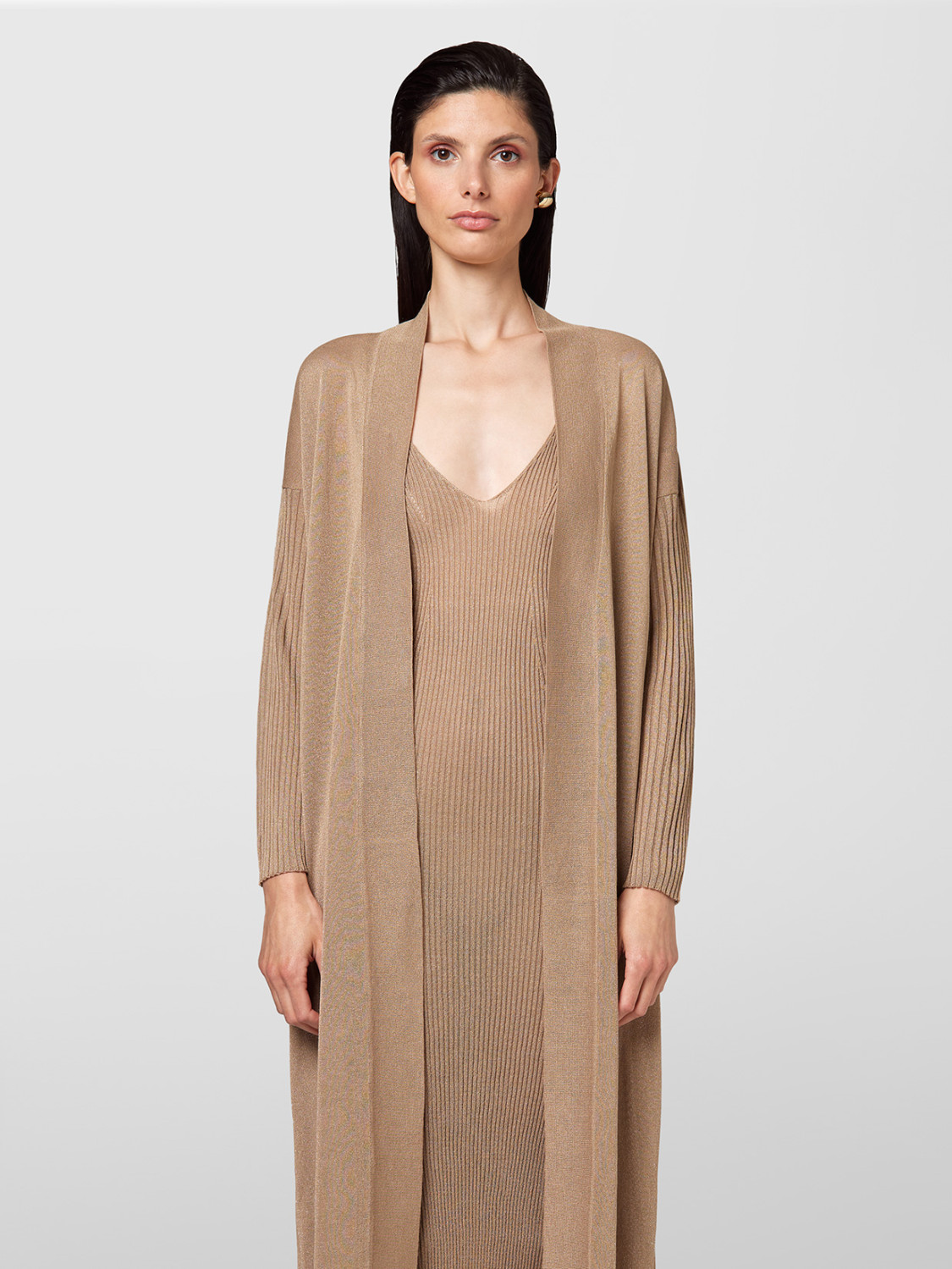 ALPHA STUDIO: CARDIGAN WET EFFECT