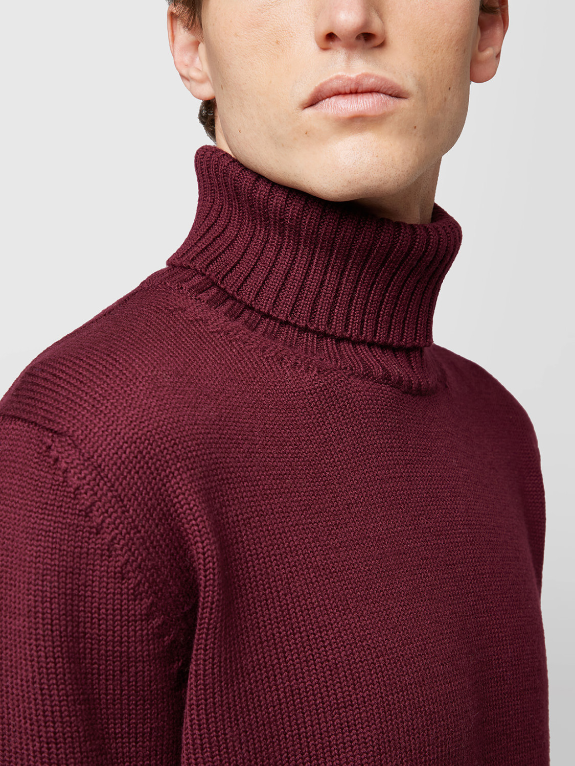 ALPHA STUDIO: TURTLENECK SWEATER URBAN IN MERINO WOOL